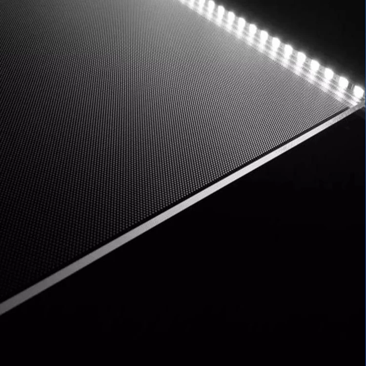 Feuille acrylique de panneau de guide de lumière LED de gravure au laser